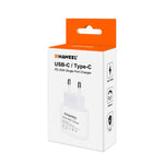 HAWEEL PD 20W 단일 USB-C / Type-C 인터페이스 QC 여행용 충전기, 전체 QC 프로토콜 지원, EU 플러그, QC 충전기 EU 플러그