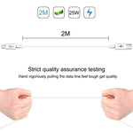 HAWEEL 25W 3A USB-C / 타입-C to 8핀 PD 고속 충전 케이블 아이폰, 아이패드용, 케이블 길이: 2m, 타입-C to 8핀 2m