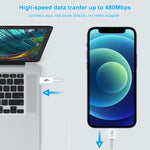 HAWEEL 25W 3A USB-C / 타입-C to 8핀 PD 고속 충전 케이블 아이폰, 아이패드용, 케이블 길이: 2m, 타입-C to 8핀 2m