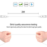 HAWEEL 25W 3A 타입-C / USB-C to 타입-C / USB-C PD 고속 충전 데이터 케이블, 길이: 2m, 타입-C to 타입-C 2m