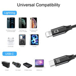 HAWEEL 1m USB-C / 타입-C to 8핀 OTG 동기화 데이터 / 충전 케이블