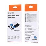 HAWEEL DIY 2x 18650 배터리 (미포함) 5600mAh 보조 배터리 케이스 USB 출력 및 표시등 포함, DIY 2배터리(블랙), DIY 2배터리(화이트)