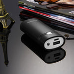 HAWEEL DIY 2x 18650 배터리 (미포함) 5600mAh 보조 배터리 케이스 USB 출력 및 표시등 포함, DIY 2배터리(블랙), DIY 2배터리(화이트)