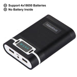 HAWEEL DIY 4 x 18650 배터리 (미포함) 10000mAh 보조 배터리 케이스 2 x USB 출력 및 디스플레이 포함 아이폰, 갤럭시, 소니, HTC, 구글, 화웨이, 샤오미, 레노버 및 기타 스마트폰용, DIY 4 x 18650 10000mAh 배터리 (미국)
