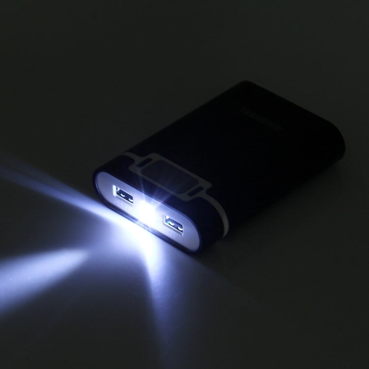 HAWEEL DIY 4 x 18650 배터리 (미포함) 10000mAh 보조 배터리 케이스 2 x USB 출력 및 디스플레이 포함 아이폰, 갤럭시, 소니, HTC, 구글, 화웨이, 샤오미, 레노버 및 기타 스마트폰용, DIY 4 x 18650 10000mAh 배터리 (미국)