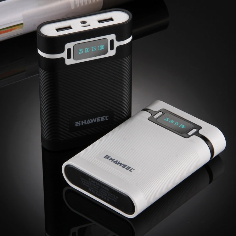 HAWEEL DIY 4 x 18650 배터리 (미포함) 10000mAh 보조 배터리 케이스 2 x USB 출력 및 디스플레이 포함 아이폰, 갤럭시, 소니, HTC, 구글, 화웨이, 샤오미, 레노버 및 기타 스마트폰용, DIY 4 x 18650 10000mAh 배터리 (미국)