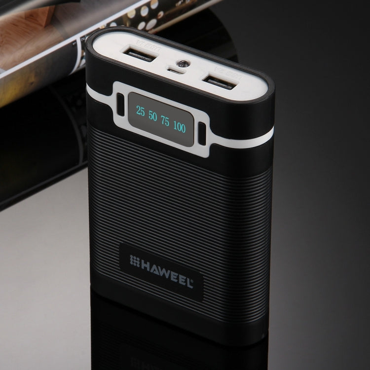 HAWEEL DIY 4 x 18650 배터리 (미포함) 10000mAh 보조 배터리 케이스 2 x USB 출력 및 디스플레이 포함 아이폰, 갤럭시, 소니, HTC, 구글, 화웨이, 샤오미, 레노버 및 기타 스마트폰용, DIY 4 x 18650 10000mAh 배터리 (미국)