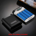 HAWEEL DIY 4 x 18650 배터리 (미포함) 10000mAh 보조 배터리 케이스 2 x USB 출력 및 디스플레이 포함 아이폰, 갤럭시, 소니, HTC, 구글, 화웨이, 샤오미, 레노버 및 기타 스마트폰용, DIY 4 x 18650 10000mAh 배터리 (미국)