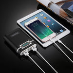 HAWEEL DIY 4 x 18650 배터리 (미포함) 10000mAh 보조 배터리 케이스 2 x USB 출력 및 디스플레이 포함 아이폰, 갤럭시, 소니, HTC, 구글, 화웨이, 샤오미, 레노버 및 기타 스마트폰용, DIY 4 x 18650 10000mAh 배터리 (미국)