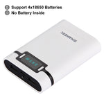 HAWEEL DIY 4 x 18650 배터리 (미포함) 10000mAh 보조 배터리 케이스 2 x USB 출력 및 디스플레이 포함 아이폰, 갤럭시, 소니, HTC, 구글, 화웨이, 샤오미, 레노버 및 기타 스마트폰용, DIY 4 x 18650 10000mAh 배터리 (미국)