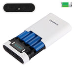 HAWEEL DIY 4 x 18650 배터리 (미포함) 10000mAh 보조 배터리 케이스 2 x USB 출력 및 디스플레이 포함 아이폰, 갤럭시, 소니, HTC, 구글, 화웨이, 샤오미, 레노버 및 기타 스마트폰용, DIY 4 x 18650 10000mAh 배터리 (미국)