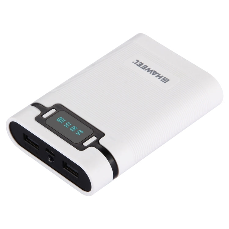HAWEEL DIY 4 x 18650 배터리 (미포함) 10000mAh 보조 배터리 케이스 2 x USB 출력 및 디스플레이 포함 아이폰, 갤럭시, 소니, HTC, 구글, 화웨이, 샤오미, 레노버 및 기타 스마트폰용, DIY 4 x 18650 10000mAh 배터리 (미국)
