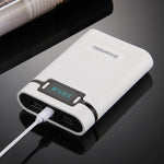 HAWEEL DIY 4 x 18650 배터리 (미포함) 10000mAh 보조 배터리 케이스 2 x USB 출력 및 디스플레이 포함 아이폰, 갤럭시, 소니, HTC, 구글, 화웨이, 샤오미, 레노버 및 기타 스마트폰용, DIY 4 x 18650 10000mAh 배터리 (미국)