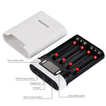 HAWEEL DIY 4 x 18650 배터리 (미포함) 10000mAh 보조 배터리 케이스 2 x USB 출력 및 디스플레이 포함 아이폰, 갤럭시, 소니, HTC, 구글, 화웨이, 샤오미, 레노버 및 기타 스마트폰용, DIY 4 x 18650 10000mAh 배터리 (미국)