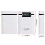 HAWEEL DIY 4 x 18650 배터리 (미포함) 10000mAh 보조 배터리 케이스 2 x USB 출력 및 디스플레이 포함 아이폰, 갤럭시, 소니, HTC, 구글, 화웨이, 샤오미, 레노버 및 기타 스마트폰용, DIY 4 x 18650 10000mAh 배터리 (미국)