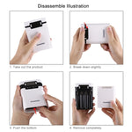 HAWEEL DIY 4 x 18650 배터리 (미포함) 10000mAh 보조 배터리 케이스 2 x USB 출력 및 디스플레이 포함 아이폰, 갤럭시, 소니, HTC, 구글, 화웨이, 샤오미, 레노버 및 기타 스마트폰용, DIY 4 x 18650 10000mAh 배터리 (미국)