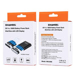 HAWEEL DIY 4 x 18650 배터리 (미포함) 10000mAh 보조 배터리 케이스 2 x USB 출력 및 디스플레이 포함 아이폰, 갤럭시, 소니, HTC, 구글, 화웨이, 샤오미, 레노버 및 기타 스마트폰용, DIY 4 x 18650 10000mAh 배터리 (미국)