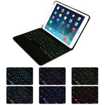 F611 분리형 컬러 백라이트 알루미늄 백플레인 무선 블루투스 키보드 태블릿 케이스 iPad Air 2 / 9.7 (2018) / 9.7인치 (2017) / Air / Pro 9.7인치용