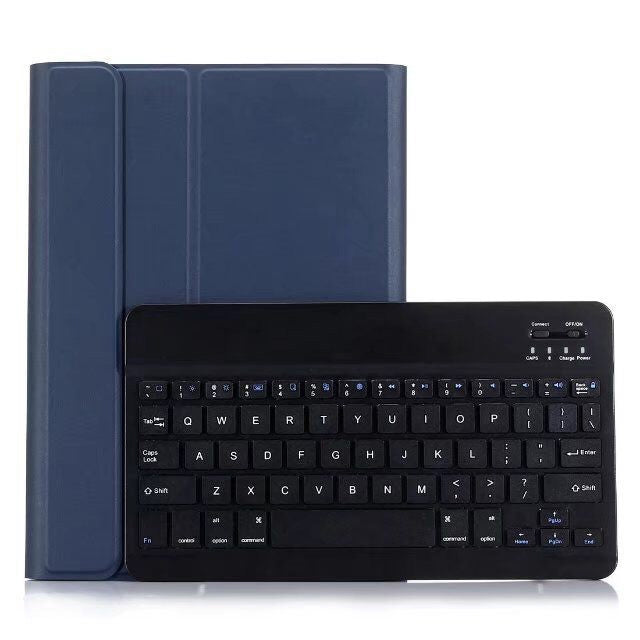 분리형 블루투스 키보드 + 가로 플립 가죽 태블릿 케이스 홀더 포함 iPad Pro 9.7인치, iPad Air, iPad Air 2, iPad 9.7인치 (2017), iPad 9.7인치 (2018)용, A07 블랙, A07 골드, A07 블루, A07 로즈 골드