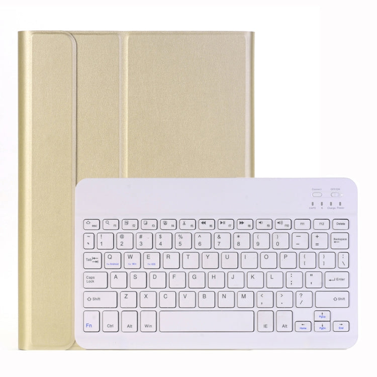 A102 iPad 10.2인치용 초슬림 분리형 블루투스 키보드 가죽 태블릿 케이스 스탠드 기능 포함, 골드, 로즈 골드, 블랙, 다크 블루