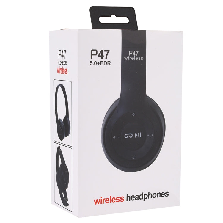 P47 접이식 무선 블루투스 헤드폰 3.5mm 오디오 잭 지원, MP3 / 통화 지원, P47 블랙, P47 블루, P47 레드, P47 화이트, P47 그린