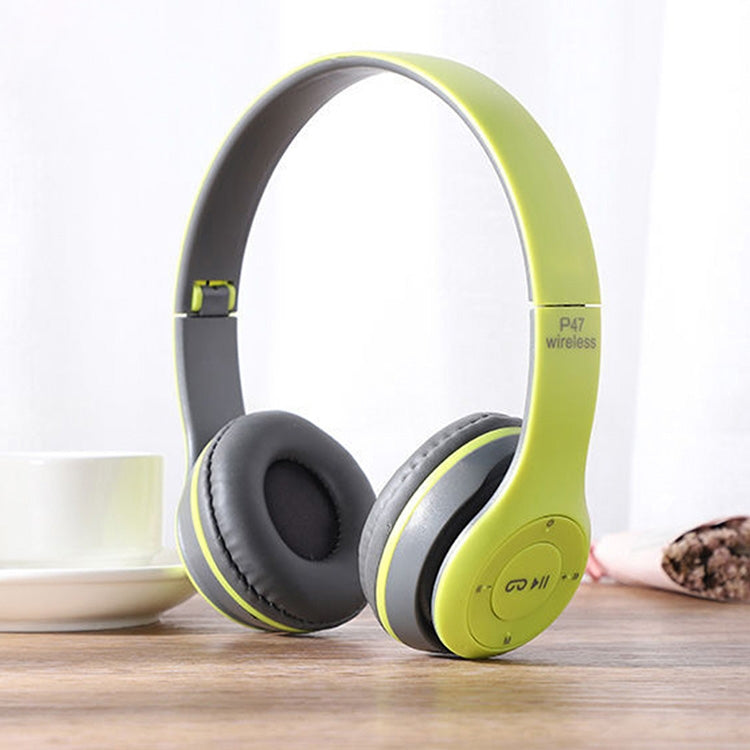 P47 접이식 무선 블루투스 헤드폰 3.5mm 오디오 잭 지원, MP3 / 통화 지원, P47 블랙, P47 블루, P47 레드, P47 화이트, P47 그린