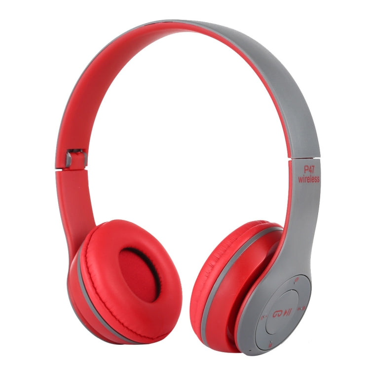 P47 접이식 무선 블루투스 헤드폰 3.5mm 오디오 잭 지원, MP3 / 통화 지원, P47 블랙, P47 블루, P47 레드, P47 화이트, P47 그린