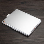 F102AS iPad 10.2인치용 컬러 백라이트 회전식 블루투스 키보드 가죽 태블릿 케이스 펜 슬롯 기능 포함