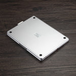 F102AS iPad 10.2인치용 컬러 백라이트 회전식 블루투스 키보드 가죽 태블릿 케이스 펜 슬롯 기능 포함