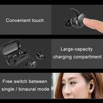 TWS-4 IPX5 방수 블루투스 5.0 터치 무선 블루투스 이어폰 충전 박스 포함, HD 통화 및 음성 안내 지원, TWS-4
