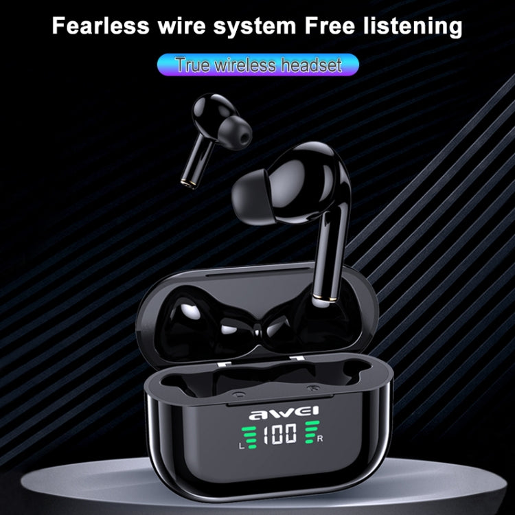 awei T29P 블루투스 V5.0 LED 디지털 디스플레이 진정한 무선 스포츠 IPX4 방수 TWS 헤드셋 충전 케이스 포함