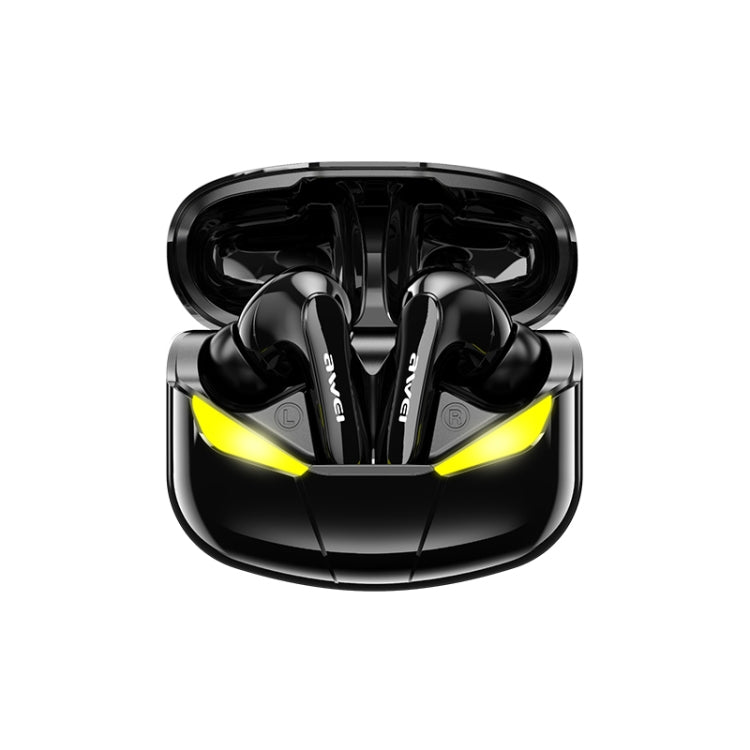 awei T35 블루투스 V5.0 진정한 무선 스포츠 게임 듀얼 모드 IPX5 방수 TWS 헤드셋 충전 케이스 포함