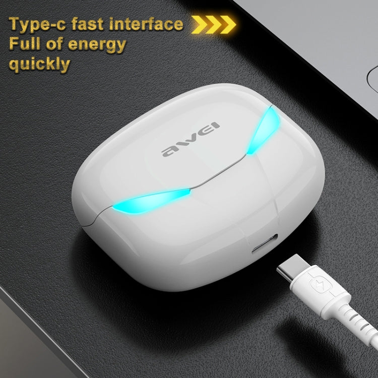 awei T35 블루투스 V5.0 진정한 무선 스포츠 게임 듀얼 모드 IPX5 방수 TWS 헤드셋 충전 케이스 포함