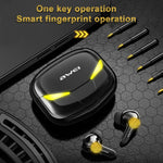 awei T35 블루투스 V5.0 진정한 무선 스포츠 게임 듀얼 모드 IPX5 방수 TWS 헤드셋 충전 케이스 포함