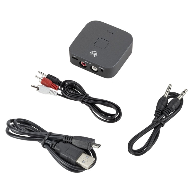 B11 블루투스 5.0 리시버 AUX NFC to 2 x RCA 오디오 어댑터, B11