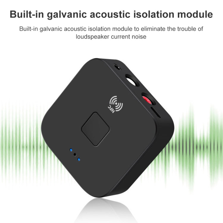 B11 블루투스 5.0 리시버 AUX NFC to 2 x RCA 오디오 어댑터, B11