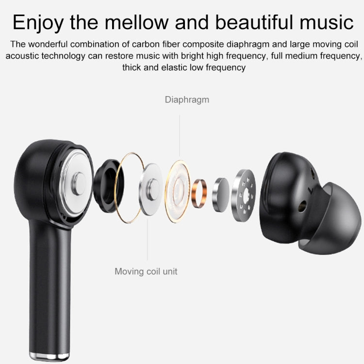MI4 블루투스 5.0 LED 디지털 디스플레이 지능형 노이즈 감소 진정한 무선 블루투스 이어폰
