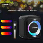 HOPESTAR Party100 블루투스 5.0 휴대용 방수 무선 블루투스 스피커 모바일 충전 기능 포함, Party100(그린)