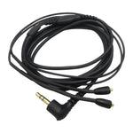 ZS0105 슈어 SE215 UE900 SE425용 헤드폰 오디오 케이블, ZS0105 블랙