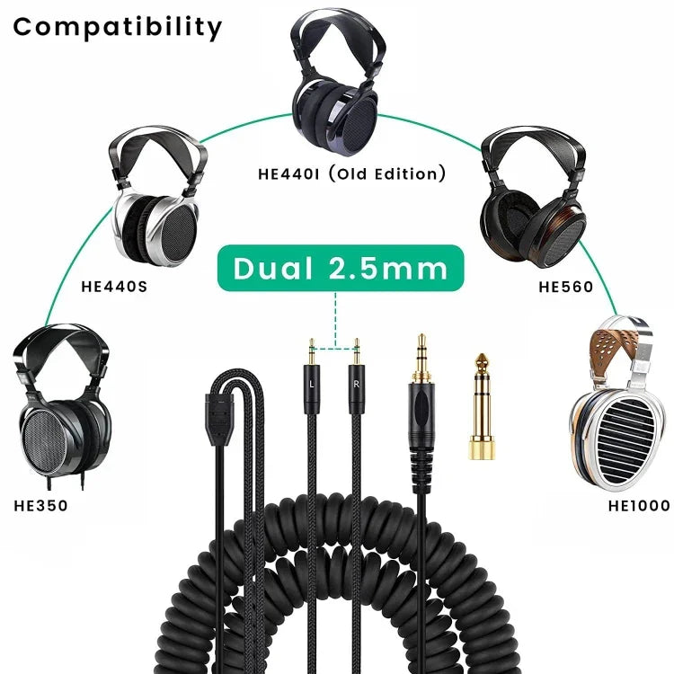 ZS0228 HIFIMAN HE400i HE560 1000용 헤드폰 오디오 케이블
