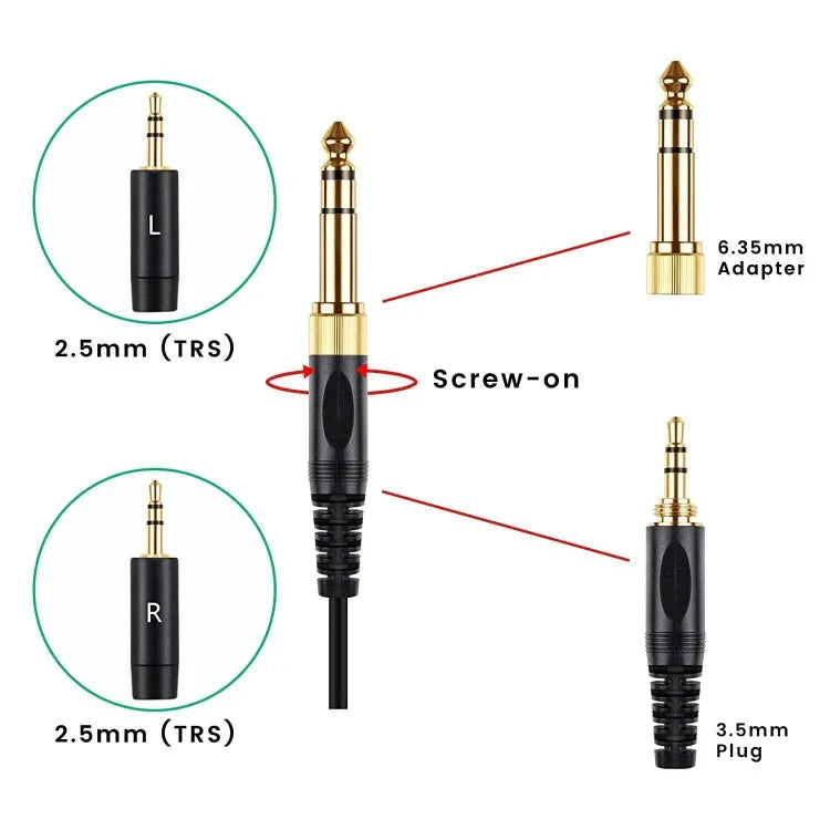 ZS0228 HIFIMAN HE400i HE560 1000용 헤드폰 오디오 케이블