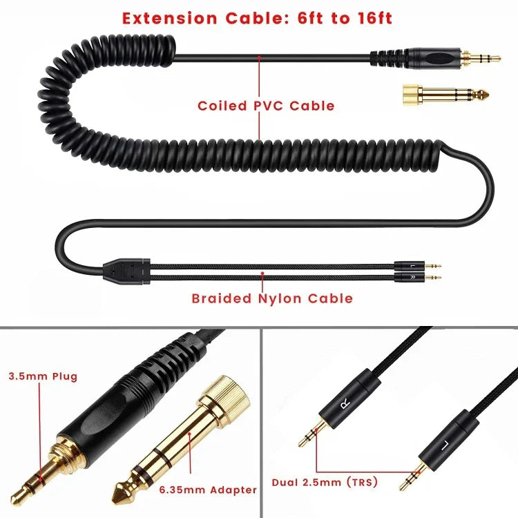 ZS0228 HIFIMAN HE400i HE560 1000용 헤드폰 오디오 케이블