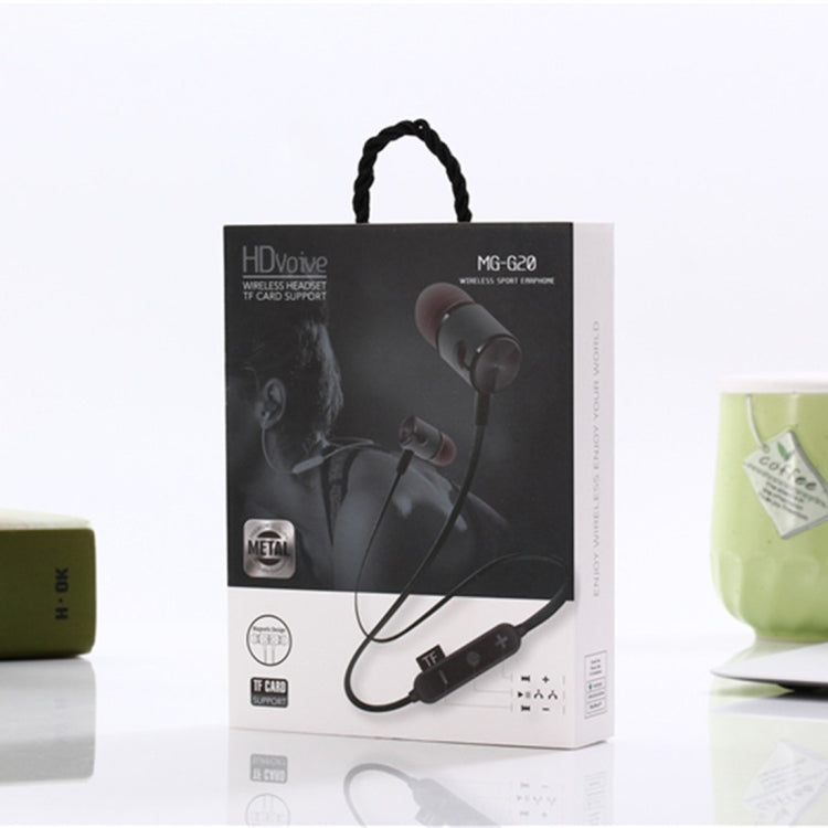 MG-G20 Bluetooth 4.2 Sport Wireless Bluetooth Earphone, Support Card