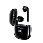 awei T28P 블루투스 V5.0 TWS 진정 무선 스포츠 LED 디스플레이 헤드셋 충전 케이스 포함