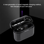 DT-4 IPX 방수 블루투스 5.0 무선 블루투스 이어폰 350mAh 자석 충전 박스 포함, 통화 지원, DT-4