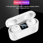 Dt-18 무선 양쪽 귀 블루투스 헤드셋, 2000mAh 충전 케이스 및 터치, 지능형 자석 흡착 충전 지원