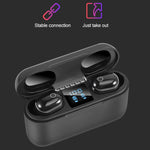Dt-18 무선 양쪽 귀 블루투스 헤드셋, 2000mAh 충전 케이스 및 터치, 지능형 자석 흡착 충전 지원