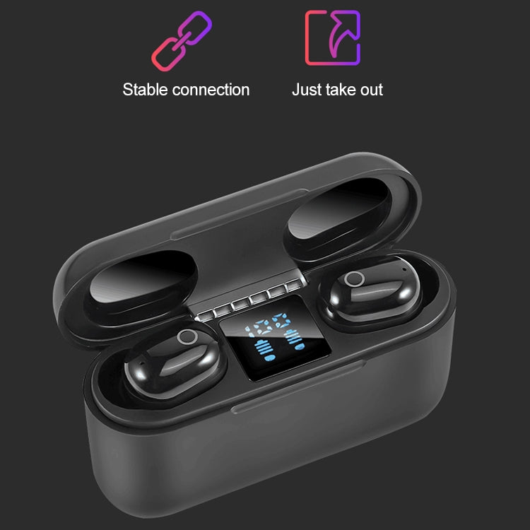 Dt-18 무선 양쪽 귀 블루투스 헤드셋, 2000mAh 충전 케이스 및 터치, 지능형 자석 흡착 충전 지원