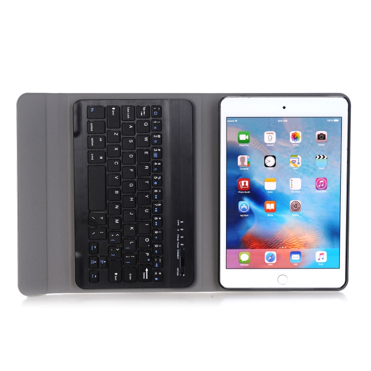 A05 블루투스 3.0 초슬림 ABS 분리형 블루투스 키보드 가죽 태블릿 케이스 iPad mini 5용, 홀더 포함, mini 5용