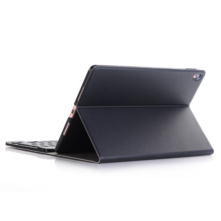 A09 블루투스 3.0 초슬림 ABS 분리형 블루투스 키보드 가죽 태블릿 케이스 iPad Air / Pro 10.5인치 (2019)용, 홀더 포함